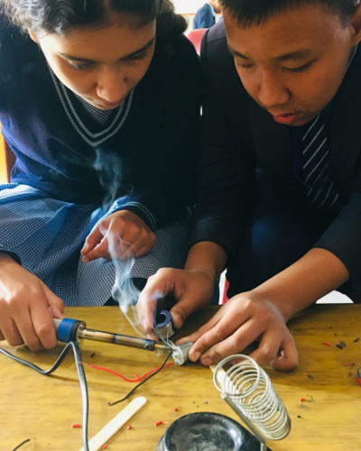 Children Soldering children-soldering-iron